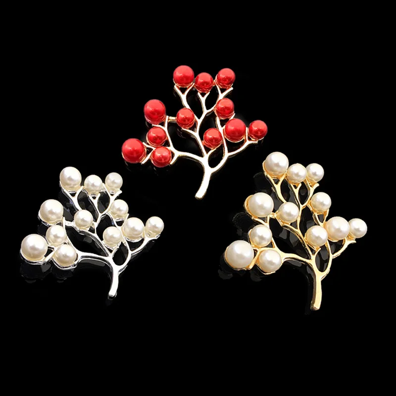 Engood 100Pcs Pearl Branches Buttons Vintage Sewing Trim & Embellishments for Wedding Decoration and DIY Hair Accessories