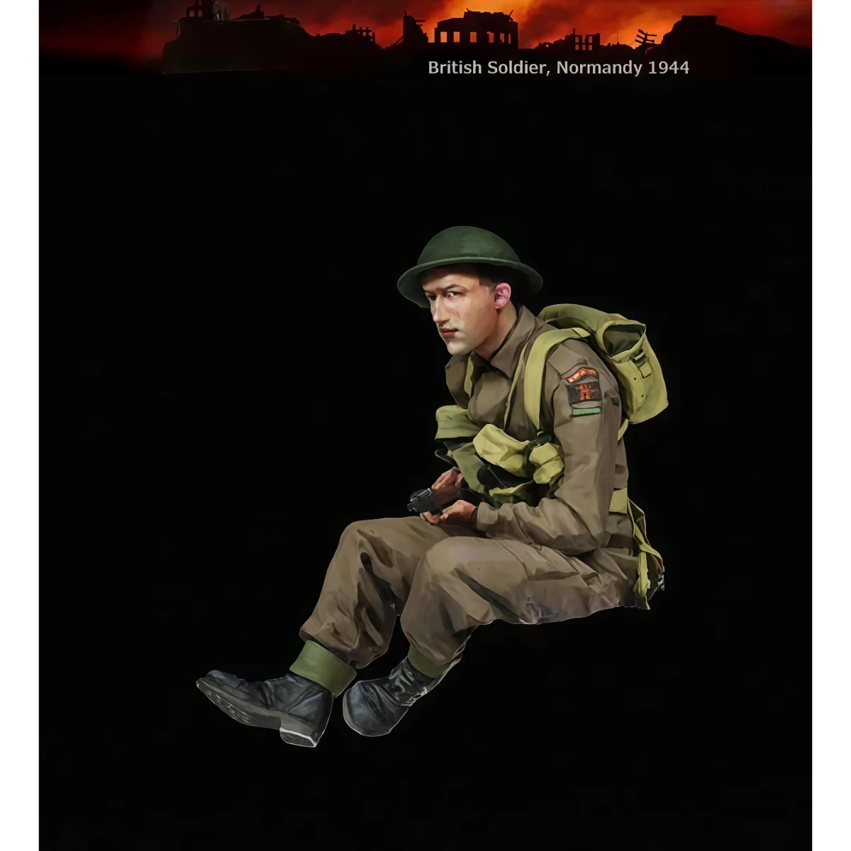 

Набор неокрашенных моделей из смолы в масштабе 1/35, военная тематика, британская пехота, ожидающая в Нормандии, в разобранном и неокрашенном виде, GK.