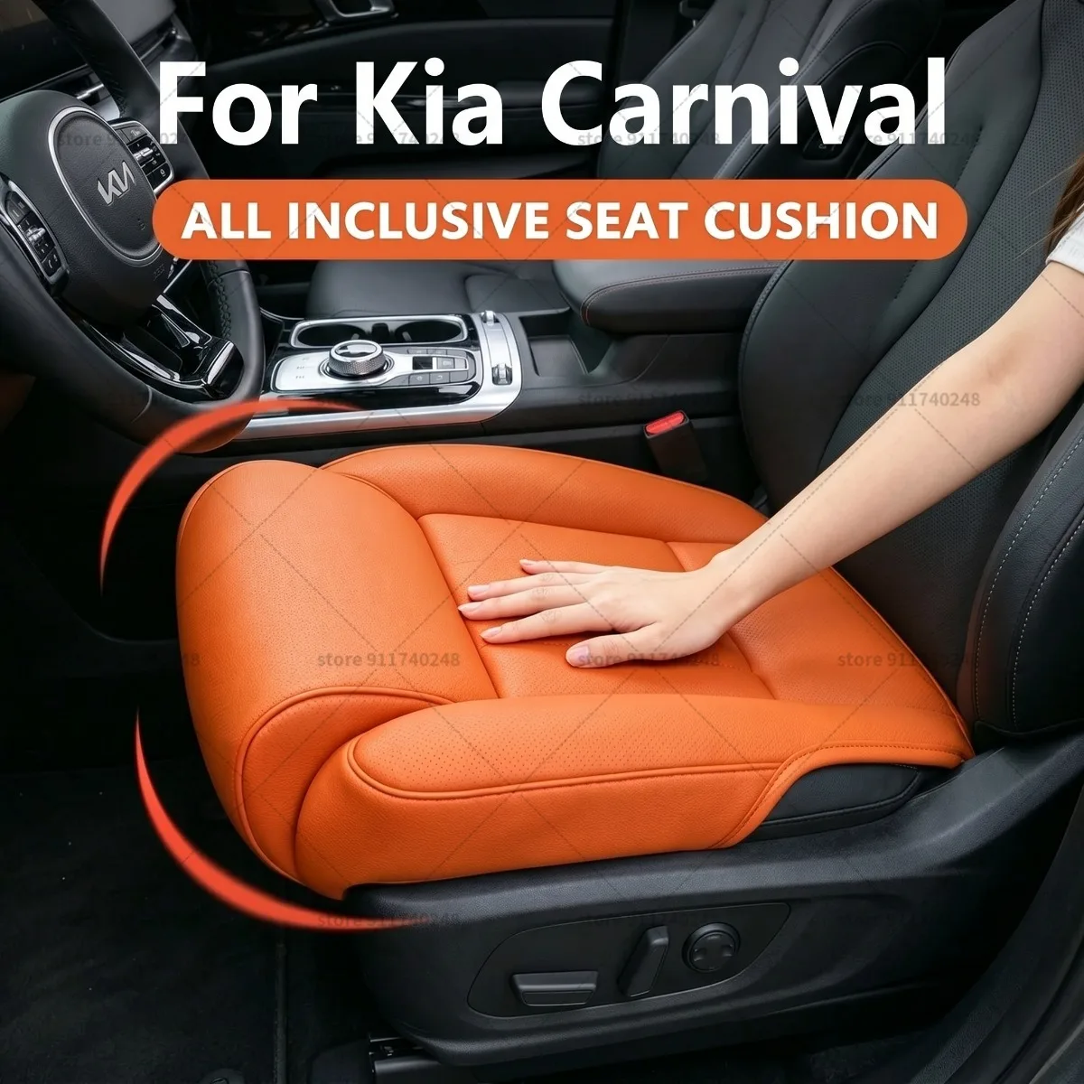 

For Kia Carnival Seat Leg Support Extension Cushion Thigh Support Pillow Memory Foam Leather Leg Extender Interior Accessories