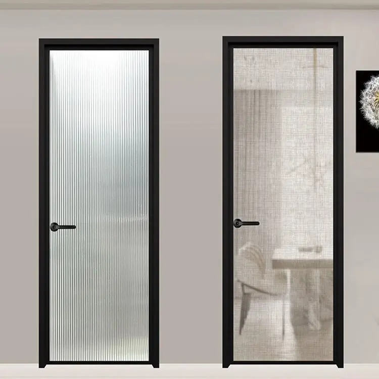 

1.6 Extremely narrow toilet door, kitchen sliding door, ultra-white Changhong glass, tempered bathroom door, swing door