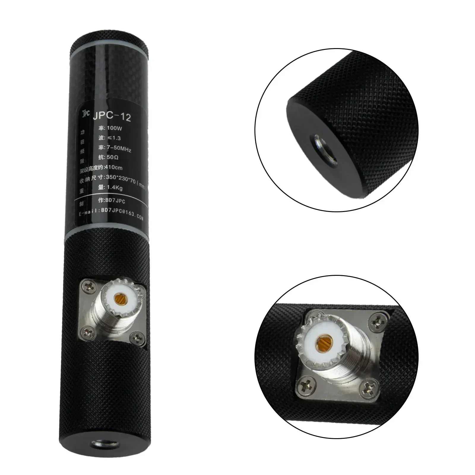 Collapsible 8Band HF Portable Rhortwave GP Antenna PAC12 7MHz 50MHz 100W for Ham Radio stainless steel telescopic antenna