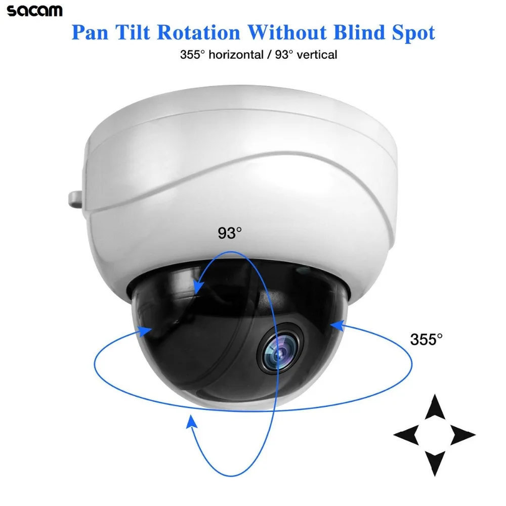 Outdoor Mini PTZ Dome 3X Optical Zoom IP Camera Network CCTV 1080P IR Night Security