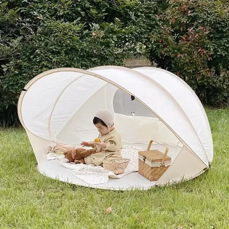 

2-3 People Speed Open Portable UV Shade Sun Shelter Fishing Park Travel Awning Tent Pop Up Automatic Beach Tent