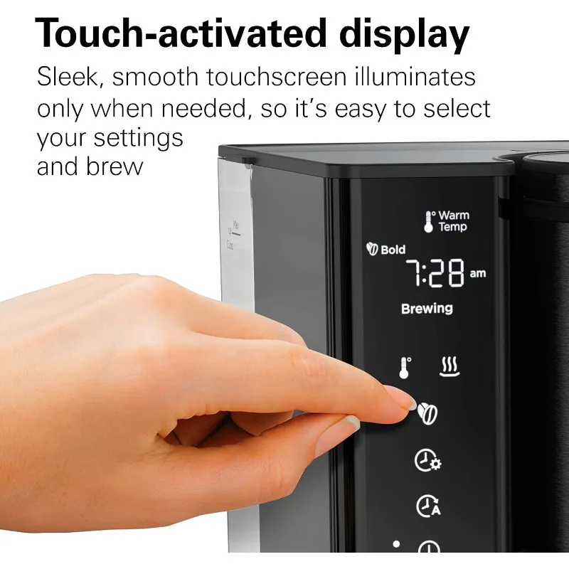 14-Cup Programmable Coffee Maker with Easy Measure Light-Up Reusable Filter, Removable 70-Ounce Water Tank