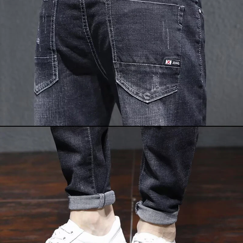 Новинка 2025 года, мужские утолщенные термоджинсы на флисовой подкладке, мужские зимние прямые облегающие джинсовые брюки, свободные повседневные удобные брюки