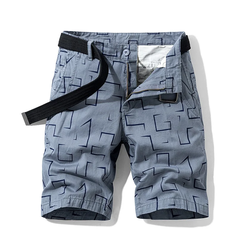 New Summer Men Cotton Thin Casual Shorts Good Quality Jogger Tooling Short Pants Male Straight Loose Shorts Knee Legth Size 38