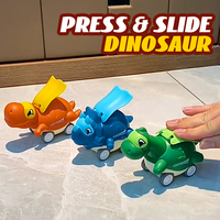 Dinosaur Inertial Car Toy Cartoon Cute Dino Design Pressing Sliding Racing Mini Car Toy Tyrannosaurus Model for Kids Toddler