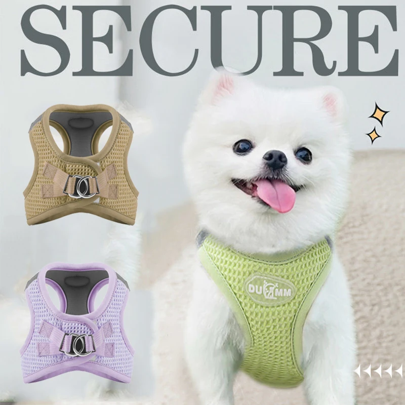 Waffle fabric Pincher Dog Walking Harness and Leash Set Mesh Breathable Pet Harnesses Vest for Small Dogs Pomeranian Accessories