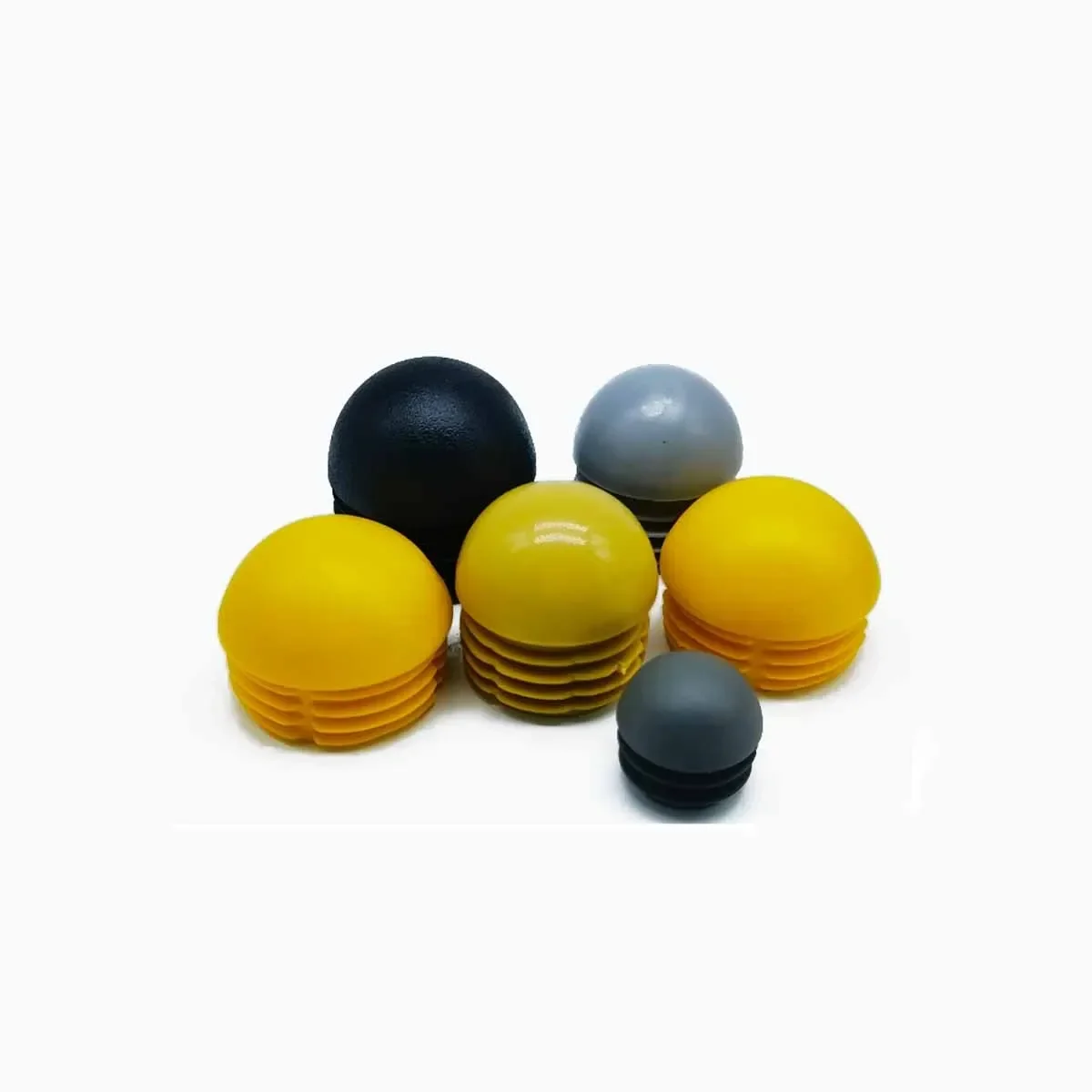 

Black White Yellow Gray Plastic Round Head Plug Hemispherical Head Curved Surface Pipe Plug