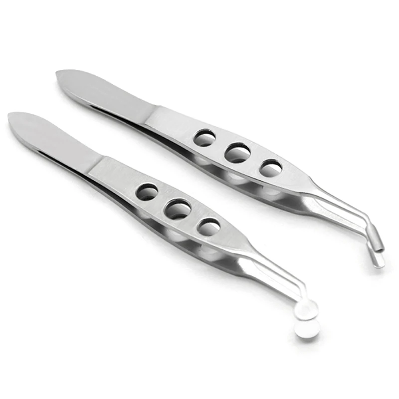 Meibomian pinça de massagem, pinça para cirurgia ocular, aba de glândula, pinça para pálpebras, aço inoxidável, liga de titânio, ferramenta para cirurgia de pálpebras