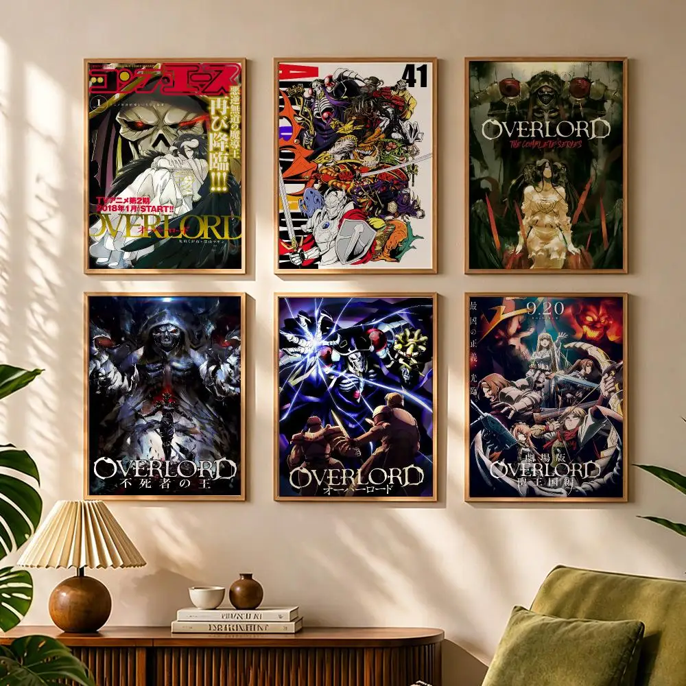 Anime O-Overlord Painting Calligraphy Canvas HD Poster Waterproof Fade Resistant Wall Art Print for Home Decor