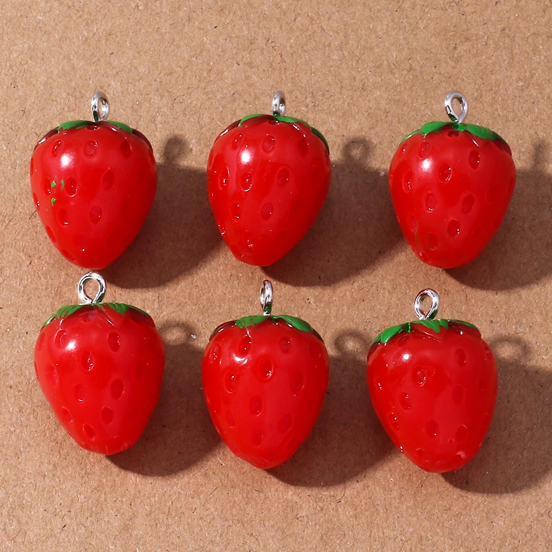 10pcs Cute Enamel Fruit  Charms for Jewelry Making Cherry Pineapple Banana Apple Charms Pendants for DIY Necklaces Earrings Gift
