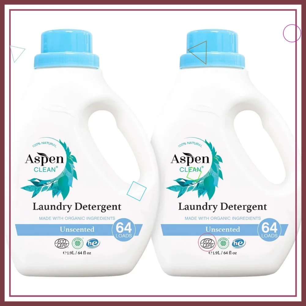 

Natural Unscented Laundry Detergent - 100% Organic, Vegan, Cruelty-Free, Biodegradable - Safe for Babies & Pets (2 Pack)