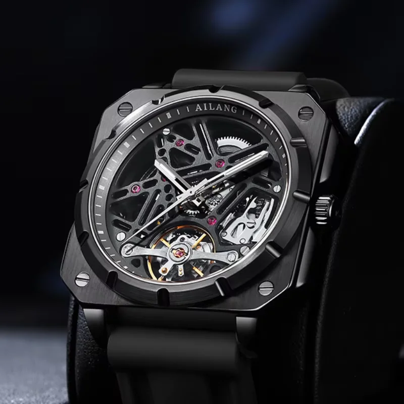 AILANG Men's Business Mechanical Watch Sapphire Stainless Steel 5Bar Waterproof Sports Chronometer Code Watch