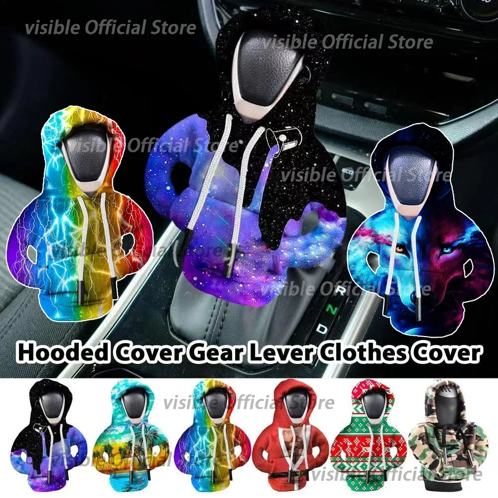 Gearbox Handle Hoodie Hot Night Sweatshirts Handbrake Cover Universal Car Gear Lever Knob Cover Gearshift Hoodie For Gearbox