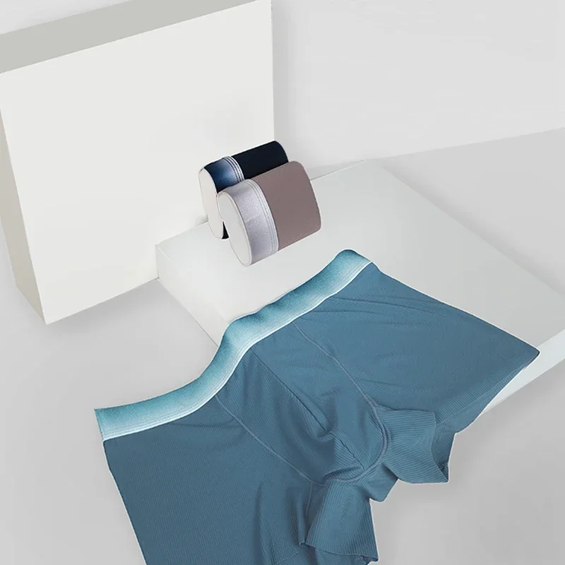 سراويل داخلية من الحرير الجليدي للرجال، رصاصة فصل الحيوانات المنوية، سراويل مسطحة مشروط، حقيبة دعم كيس الصفن الدوالي