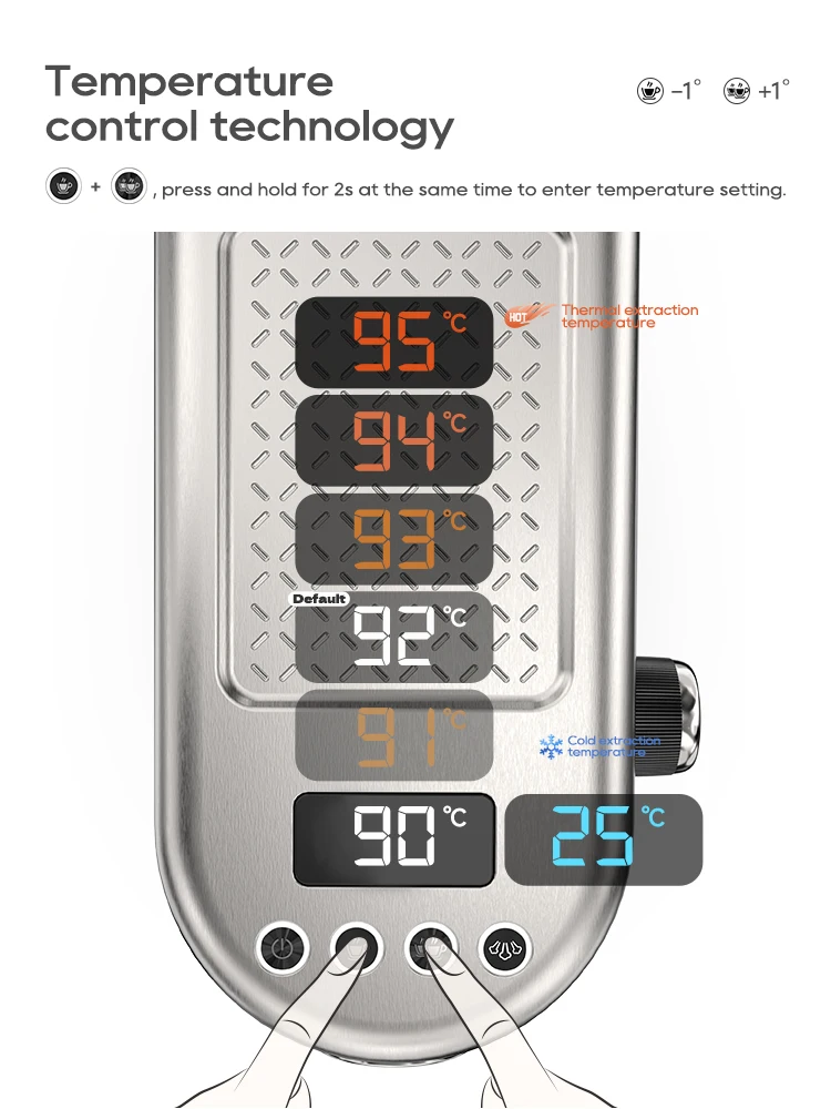 HiBREW-cafetera Espresso semiautomática de 20bar, máquina de café Superfina con temperatura ajustable en frío/caliente, capuchino, H10B