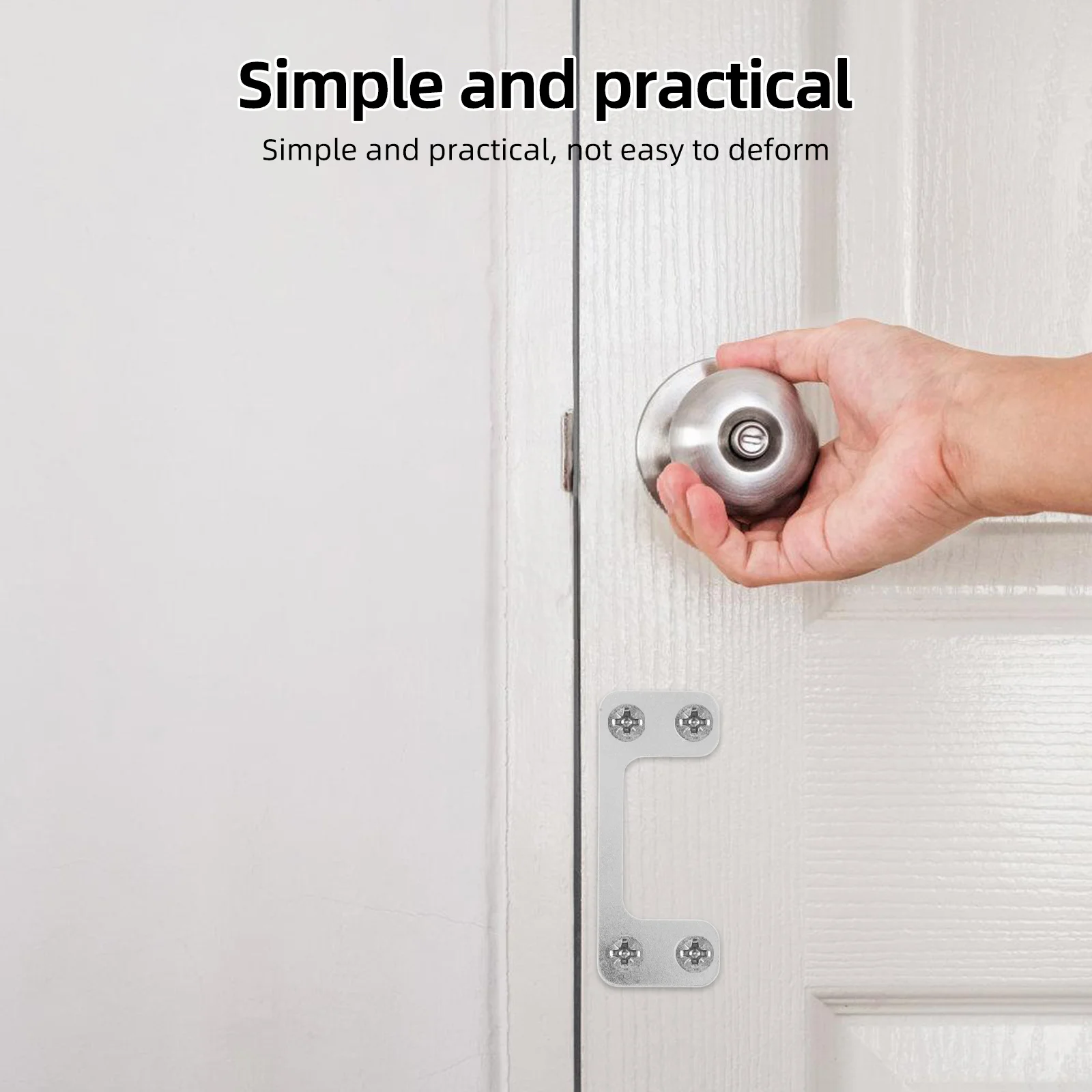 

1Set Door Lock Strike Plate Iron Latch Plate Durable Security Door Frame Repair Hardware Deadbolt Cover Deadbolt Cover