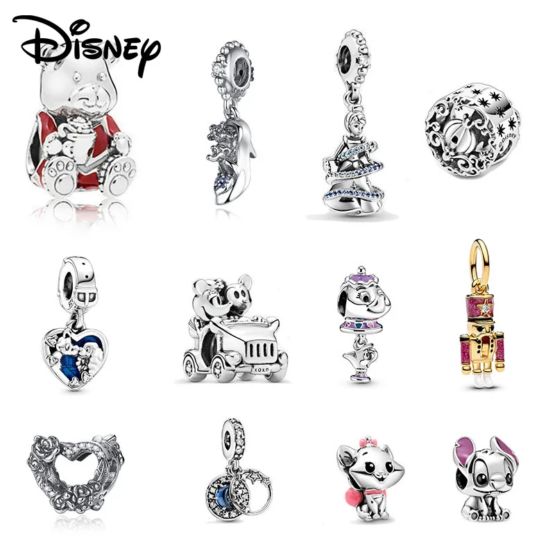 

Disney 925 sterling silver Minimi and Cinderella pendant beads original DIY bracelet party gift