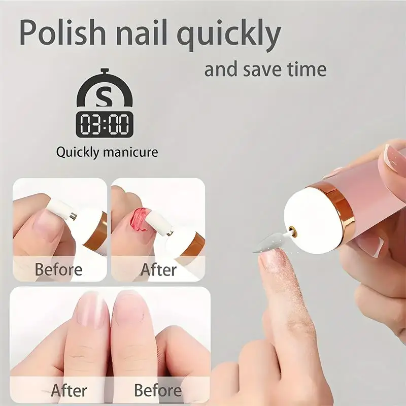 Elektryczna wiertarka do paznokci 15 w 1, z lekkim, przenośnym mini elektrycznym długopisem do manicure do zmywacza żelu