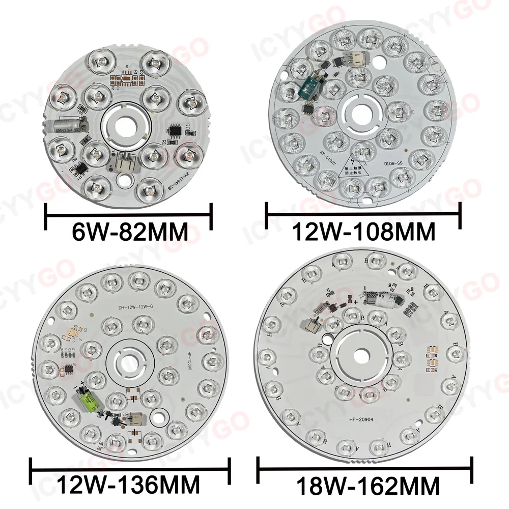 12W 18W 24W 36W LED met lenspaneel rond licht Patch LED rond plafondpaneel Rond lichtpaneel AC 220V LED-licht 3 kleuren