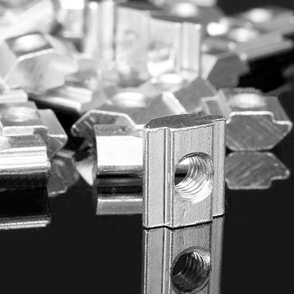 50pcs M5 T Sliding Nut Zin-Plated Carbon Steel T Sliding Nut for 2020 Aluminum Profile