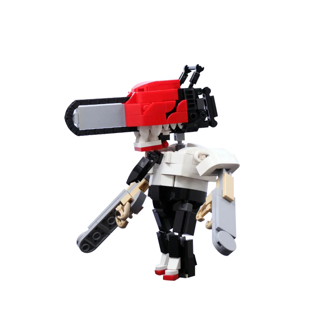 Gobricks MOC Anime Chainsawman Building Blocks Model Horror Chainsaw Man Action Figures Bricks Creativity Assemble Toys Kid Gift