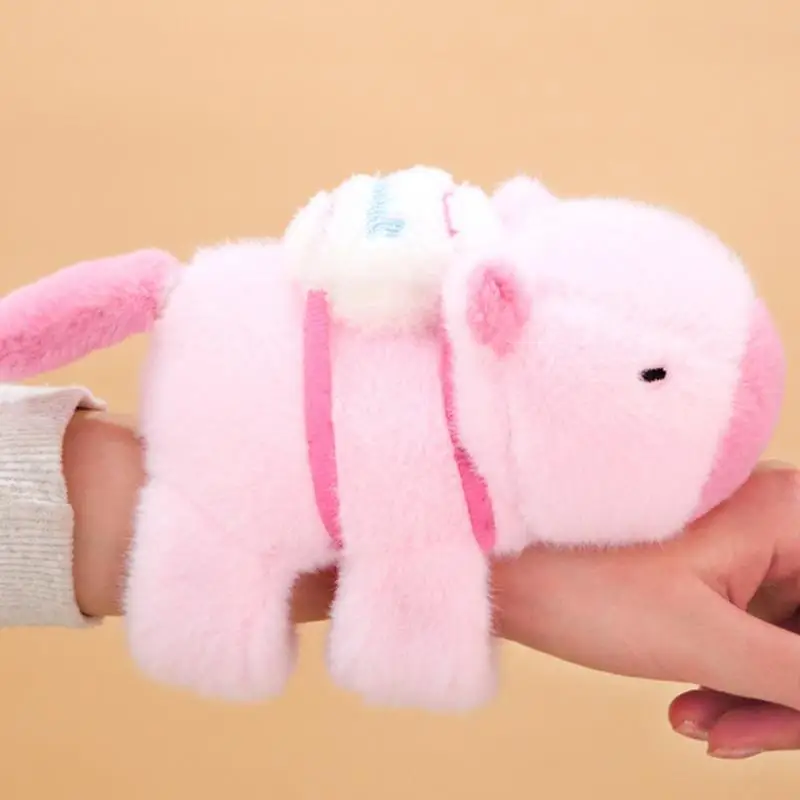 Capybara Slap Bracelet Stuffed Animals Slap Wrap Wristband Wrist Style Plush Doll Slap Bracelet Soft Capybara Plush Wrist Band