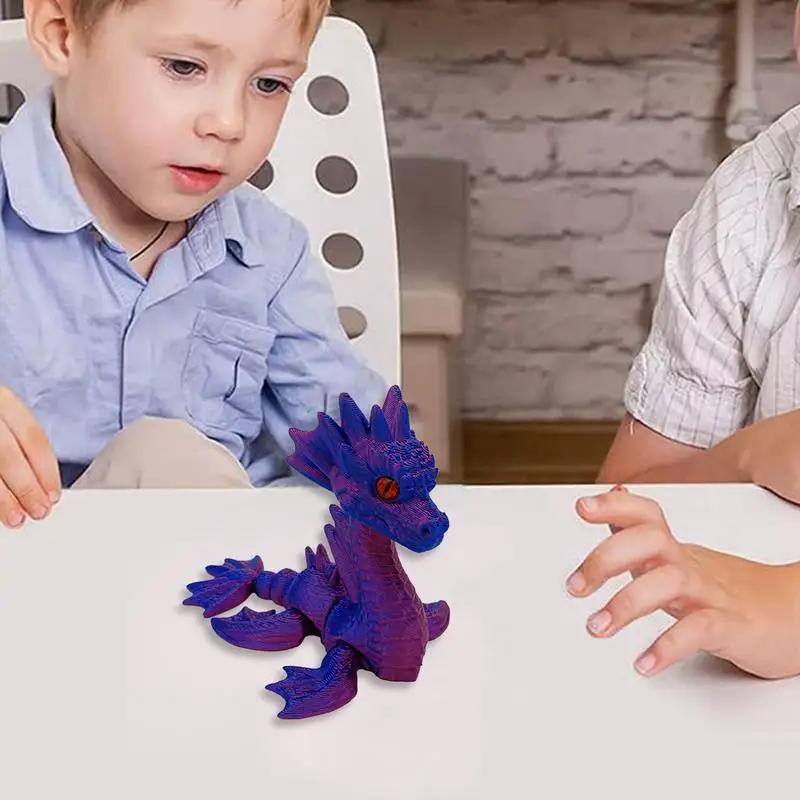 Flexible Articulated Dragon 3D Printed Mystery Dragon Fidget Toy Mythical Pieces Articulated Dragon Toy For Birthday Home