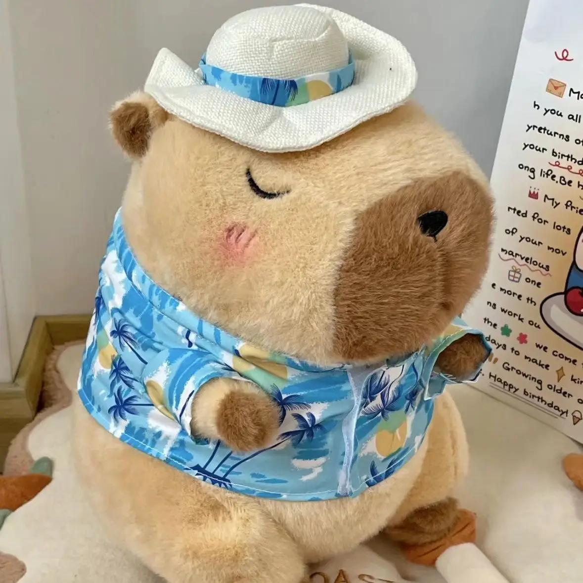 Große Größe Capybara Plüsch Simulation Capibara Anime Flauschiges Spielzeug Niedliche Puppe Stofftier Weiche Puppe Plüsch Kinder Weihnachtsgeschenk