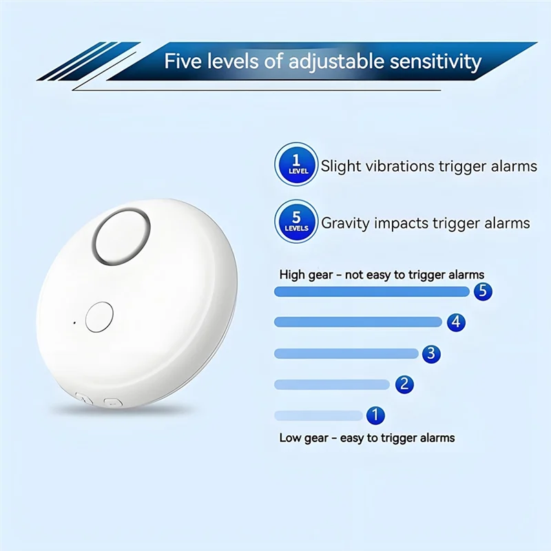 【Hot Items】Alarm Sensor For Door Window Vibration 130Db Loud Sound Adjustable Sensitivity For Home Office Warehouse Security 2 P