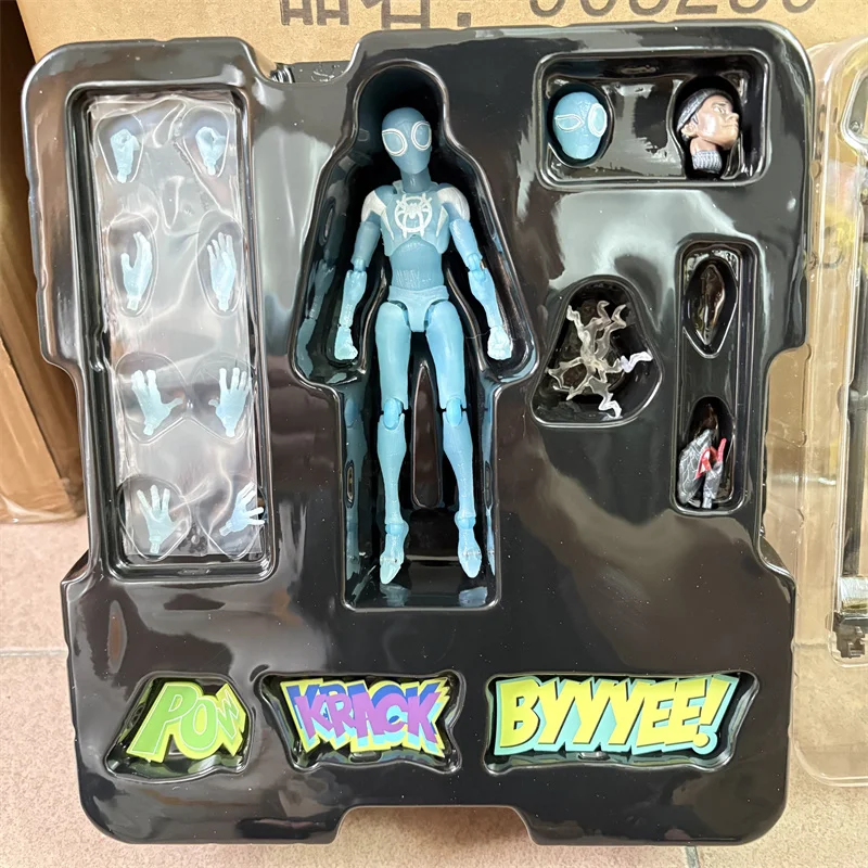 Miles Morales Actionfigur Anime Invisible Spider Man Transparent Miles Spiderman Figuirne Bewegliche Figur Sammlermodell Spielzeug