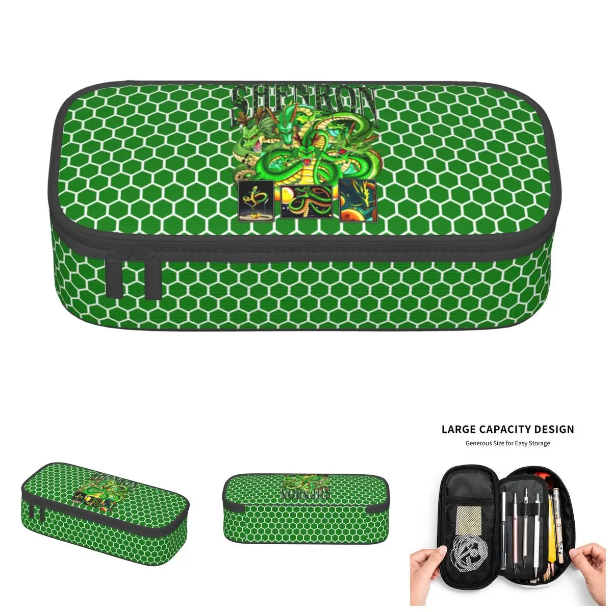 

Cute Shenron Anime D-Dragon B-Ball Pencil Cases for Boys Girls Large Storage Pen Bag Box Stationery