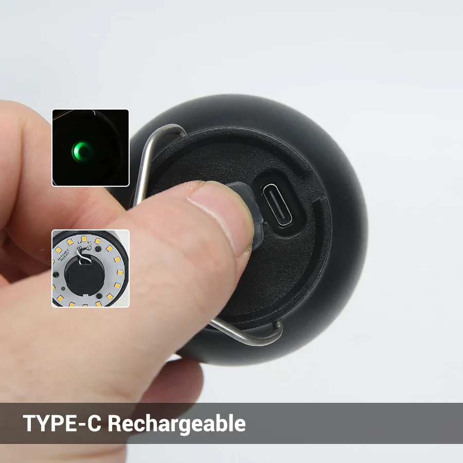 New High Power LED Camping Light USB Rechargeable Portable Lanterns Outdoor Emergency BBQ Tent Lighting Lamp Bulb with Hook