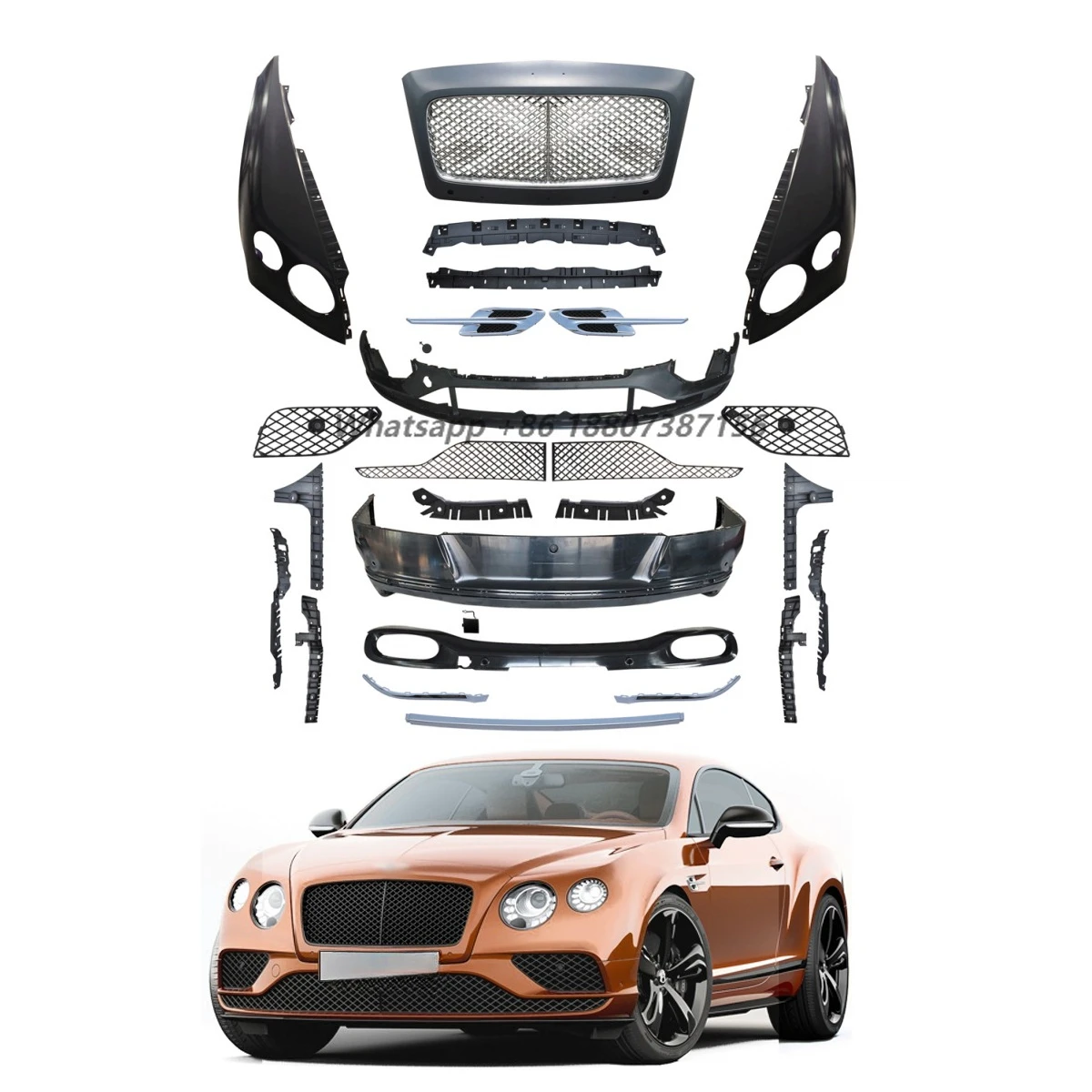 

New Style Car Bumpers Body Kit for Continental GT 6.0/4.0 2012-2015 Conversion to 2019 Style.