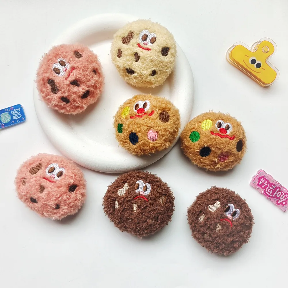 10pcs/lot DIY Handmade Cartoon cookie dolls Padded Patches Appliques For Clothes Sewing Supplies DIY Hair Decoration