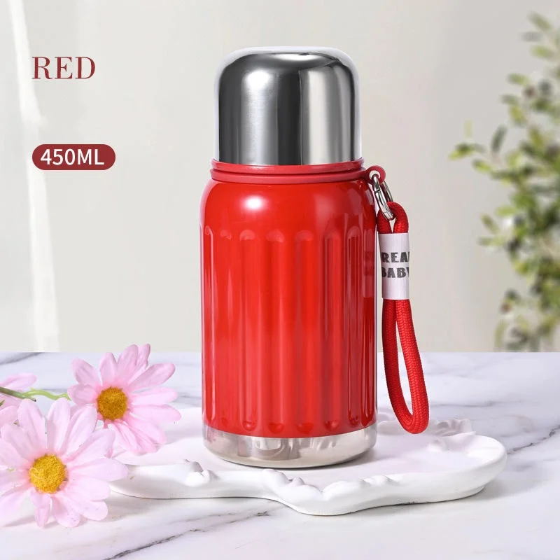 كوب ترمس صغير من الفولاذ المقاوم للصدأ 316، فاصل شاي ومياه بسيط عالي الجودة، زجاجة جديدة معزولة بالفراغ، هدية عمل #6