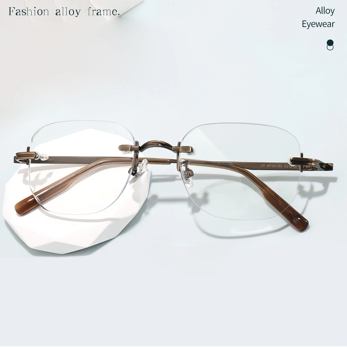 

ALICIA мужские и женские роскошные очки без оправы, ультралегкие очки из чистого титана, оптическая оправа для очков по рецепту