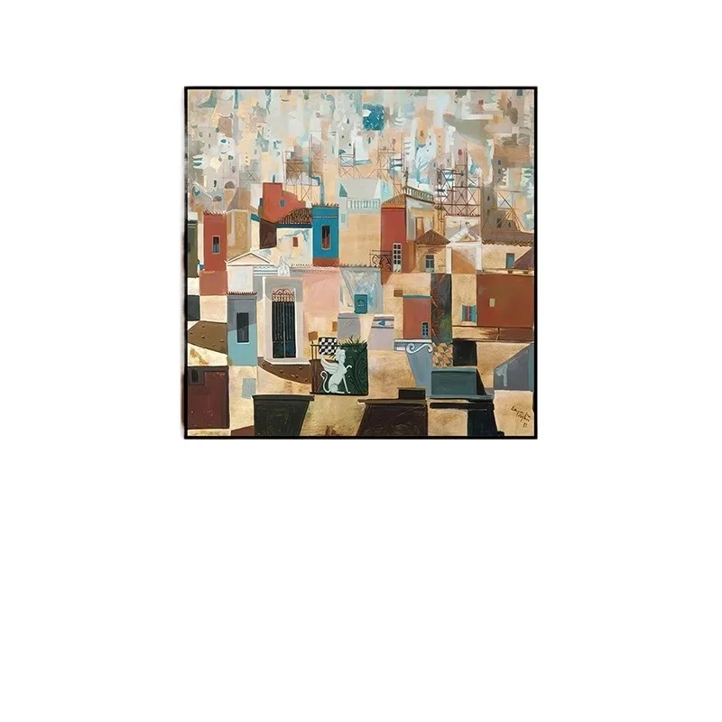 

Modern abstract art decorative paintings, wabi-sabi wind niche art entrance murals, home living room background wall