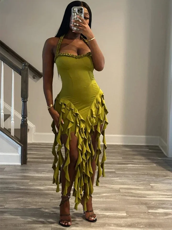 

Женская летняя облегающая юбка-миди без рукавов для вечеринок и клубов, с завышенной талией, в стиле Sweet Spicy Sle