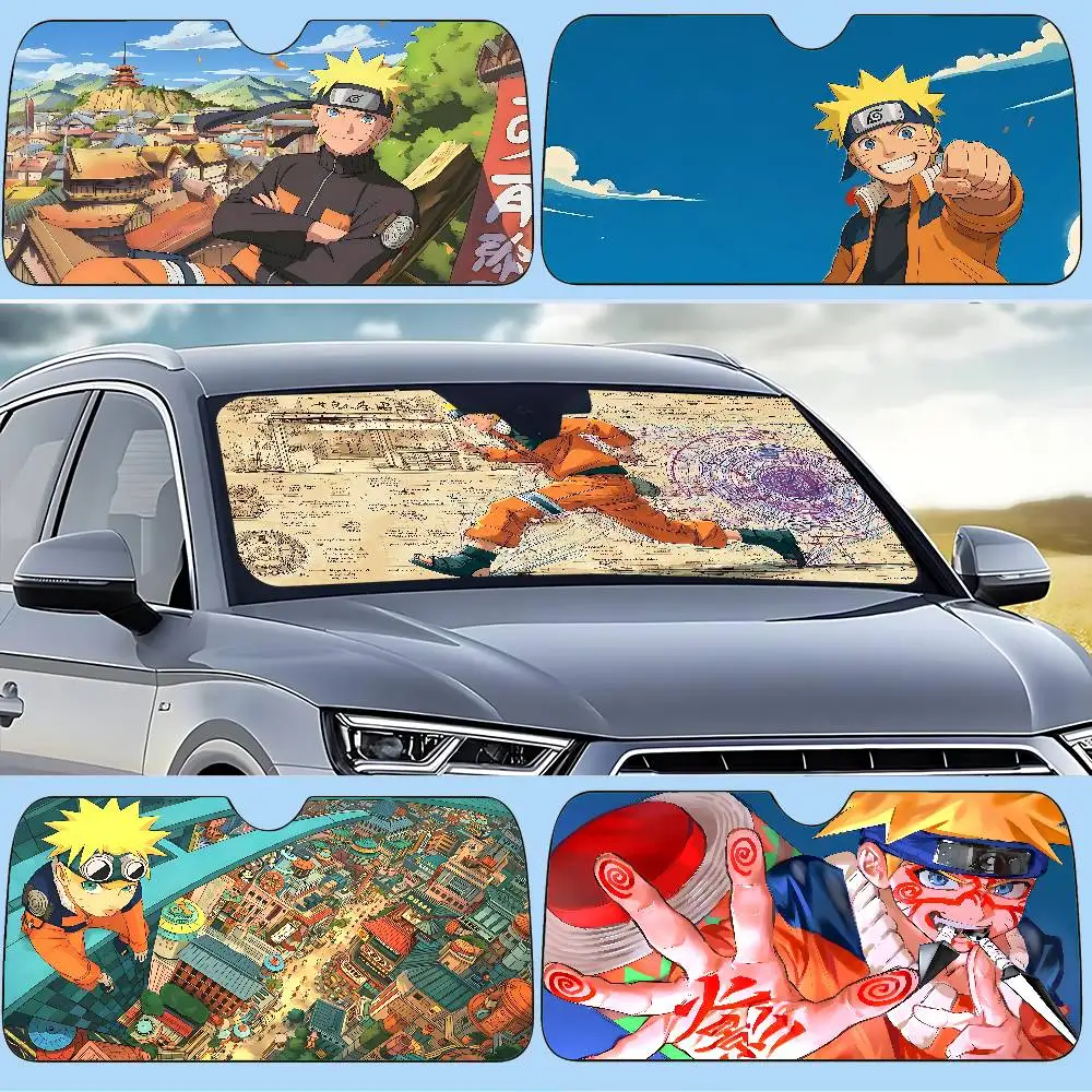 Naruto Uzumaki Windshield Sunshade Car Window Windscreen Cover Sun Shade Auto Sun Visor Car-covers Car Solar Protection