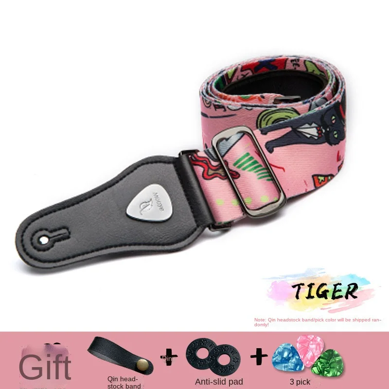 Personalized Folk Strap Classic Professional Electric Acoustic with Leather Head for Guitar