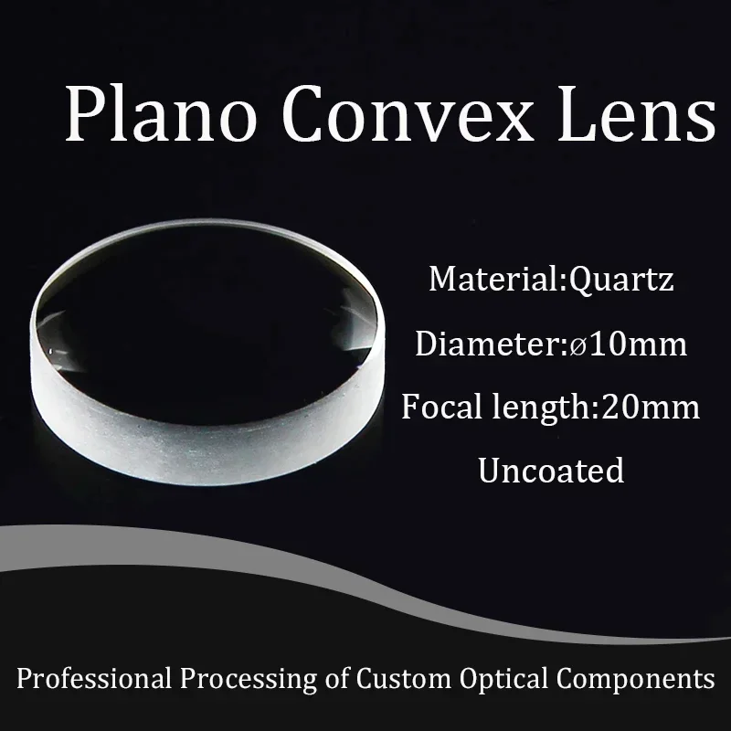 Quartz Plano-convex Lens Diameter 10 Focal Length 20 JGS1 Material UV Transparent Optical Components