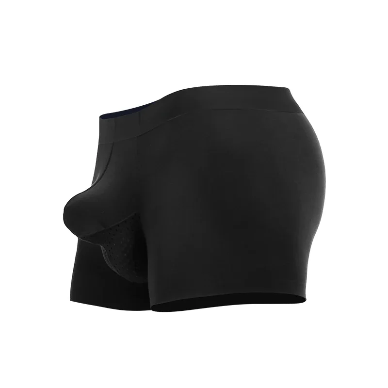 

Мужское нижнее белье, мужские боксеры с разделением на сухую и влажную зоны, дышащие, из ледяного шелка, с поддержкой мошонки, нижний крой