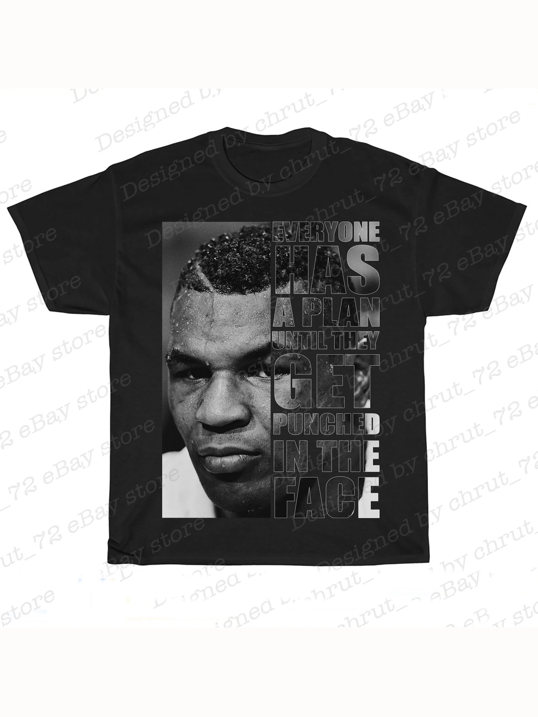 Everyone Has A Plan. Mike Tyson classic Quotes T Shirt. High Quality Cotton, Loose, Large Sizes, Breathable Top, Casual T-shirt