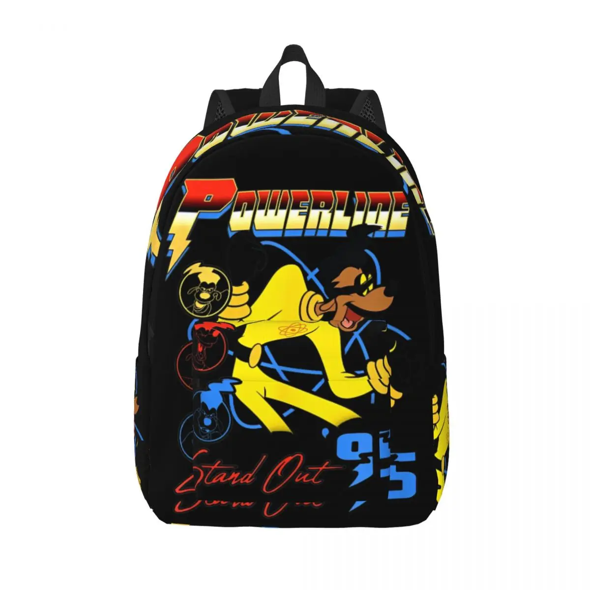 

A Goofy Movie Powerline Stand Out '95 Backpack for Men Women Teenage School Work Daypack Cartoon Laptop Shoulder Bag with Pocket