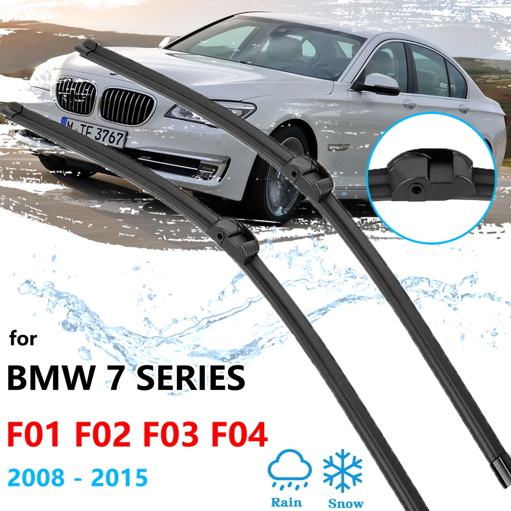 For BMW 7 Series F01 F02 F03 F04 2008~2015 Front Wiper Blades Brushes Windscreen Windshield Cleaning Washers Car Accessories