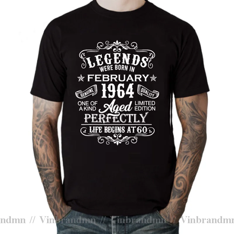 Legends Born In 1964 November September October December January Febuary March April May June July August 60 Years Birth T Shirt