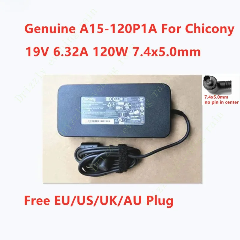 Genuine for chicy a15-120p1a 19v 6.32a 120W 7.4x5.0mm a120a032l AC adapter for laptop power supply charger