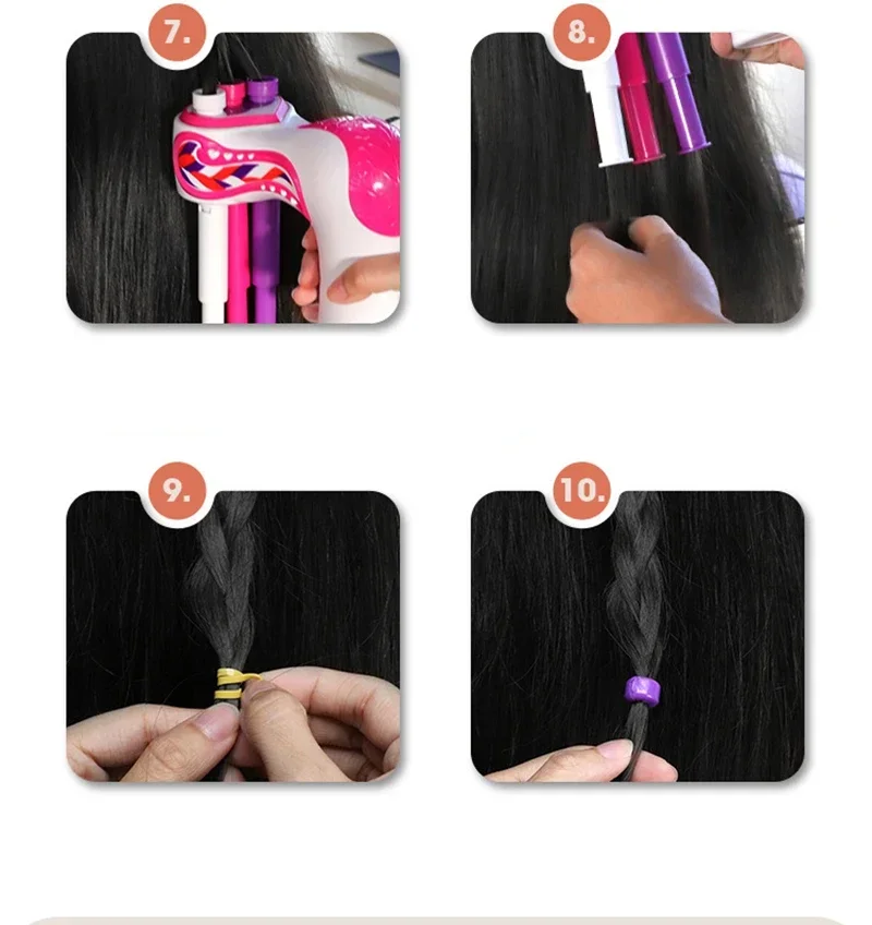 Tresseur de cheveux électrique automatique, machine à tisser les cheveux bricolage, torsion ogo Roll, outils de coiffage de tressage torsadé, cadeau pour fille